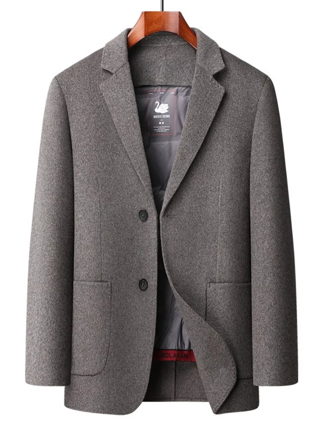 Men's Plus Size Button Up Long Sleeve Coat