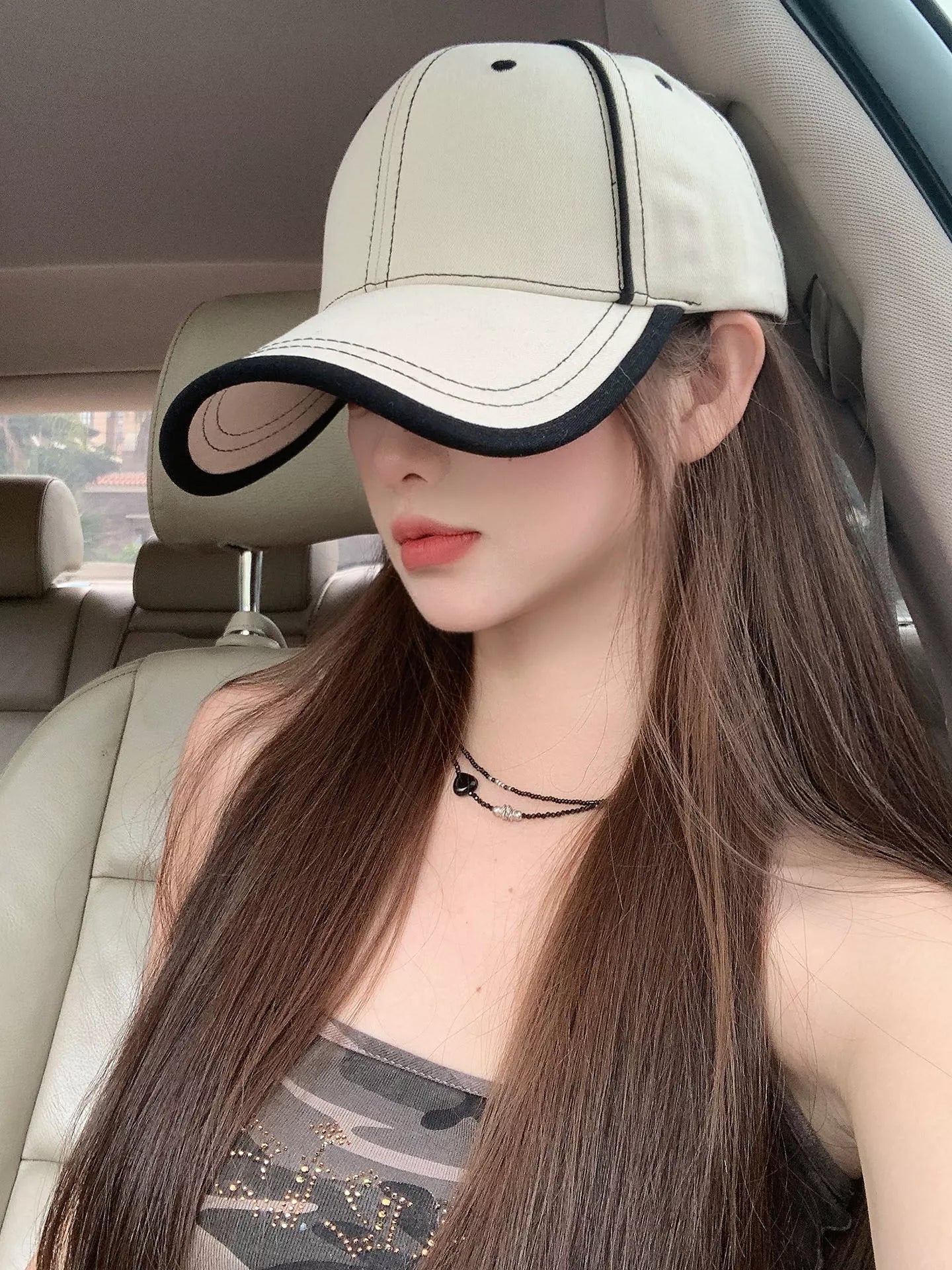 Contrast Stitch Baseball Cap