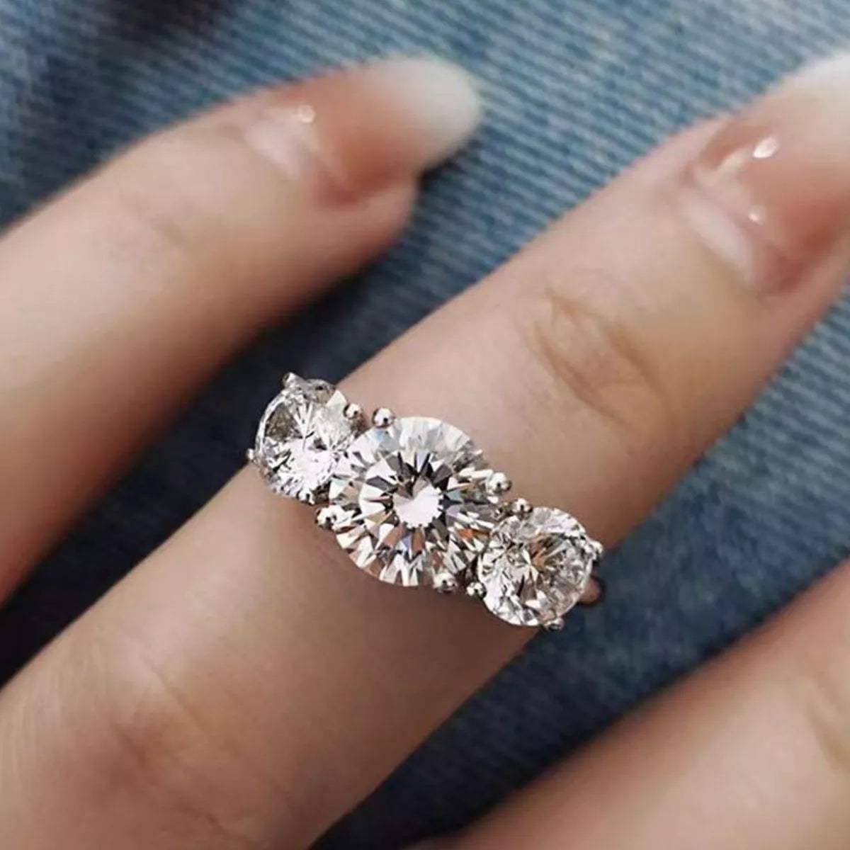 4 Carat Moissanite 925 Sterling Silver Ring