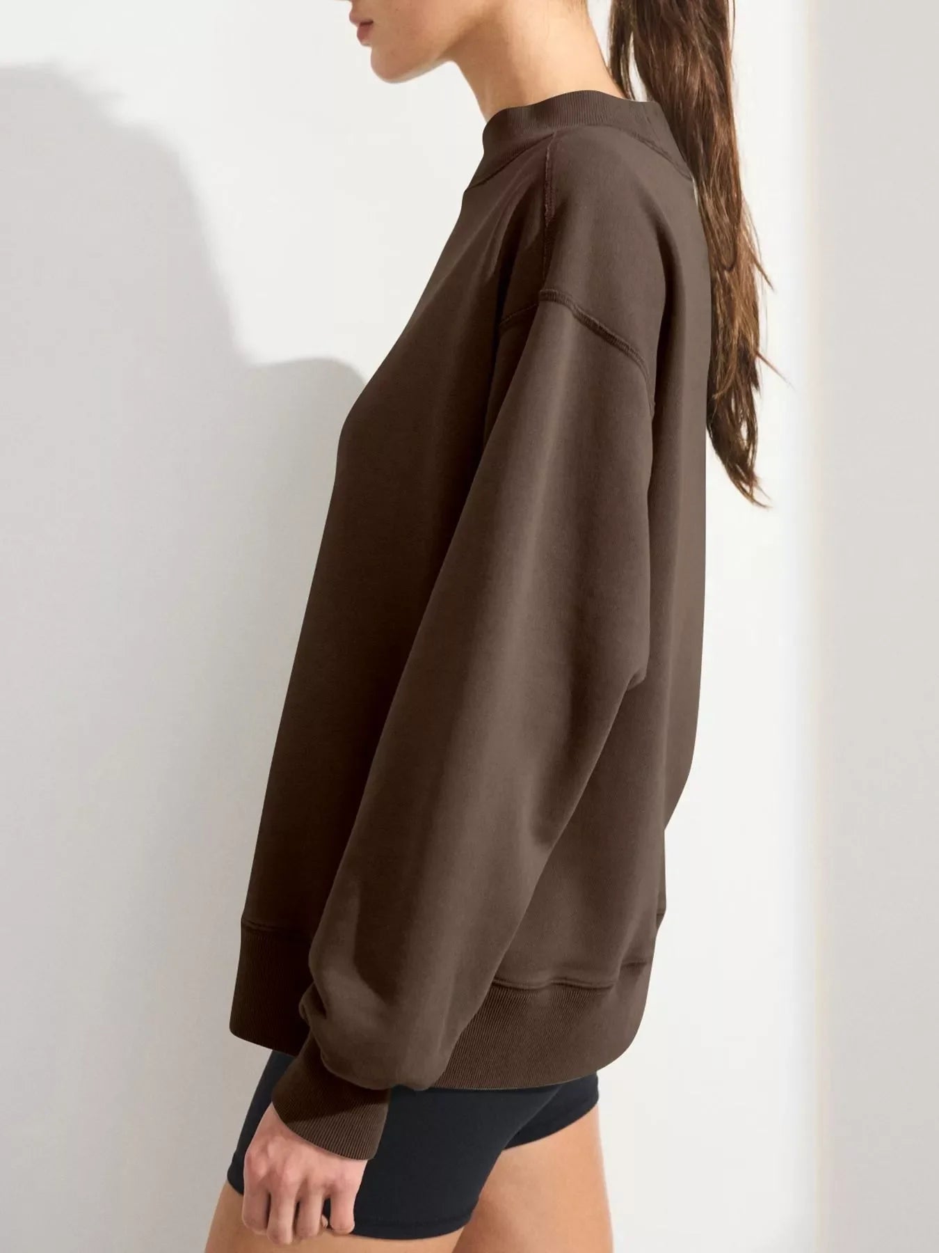 Mock Neck Oversized Sweatshirt