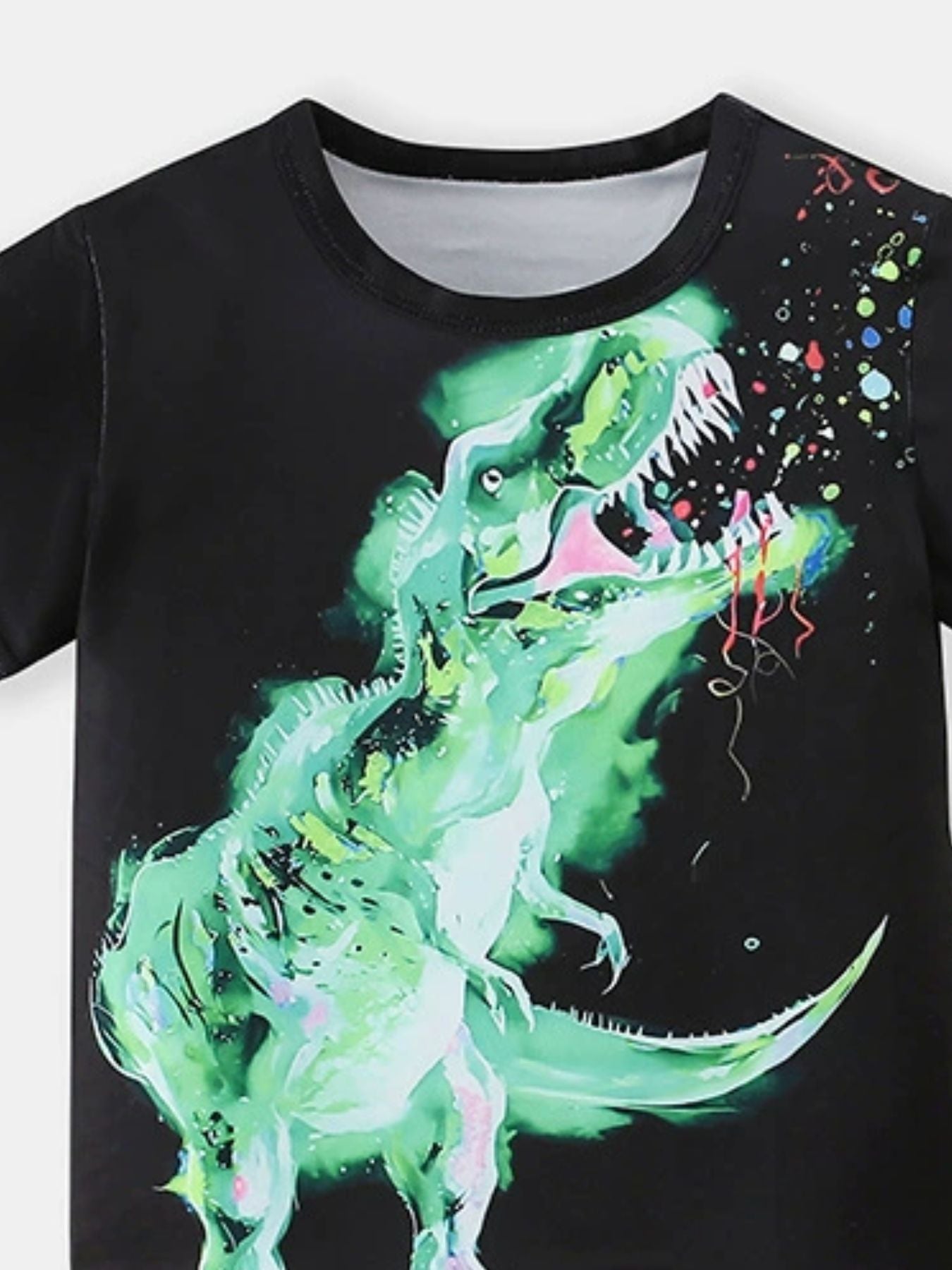 Children's Dinosaur Print Short Sleeve Tee & Shorts Set