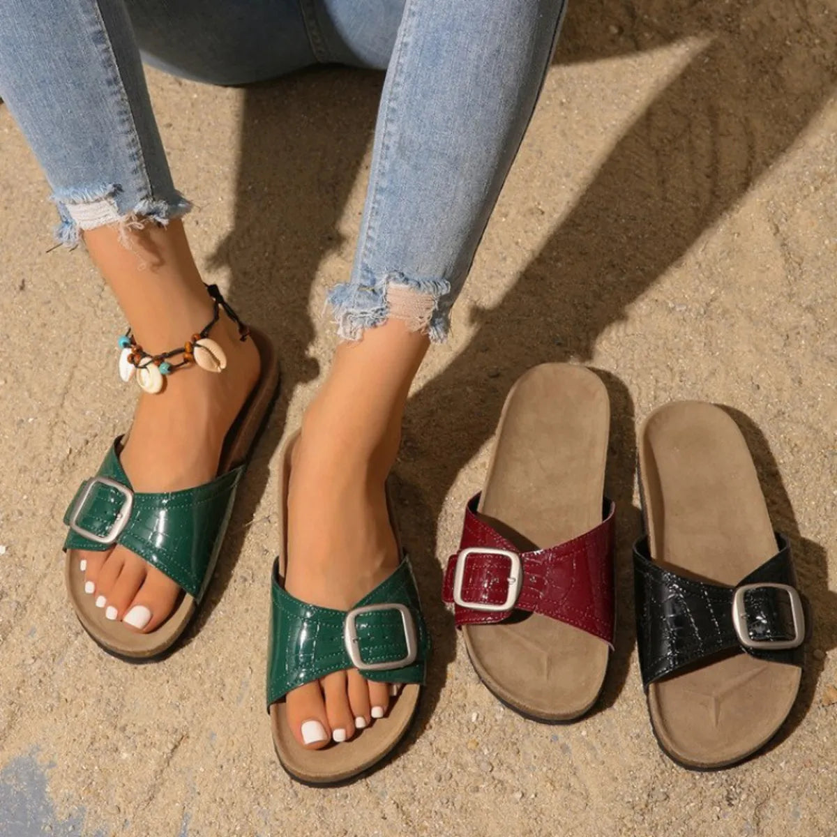 Buckle Strap Open Toe Sandals