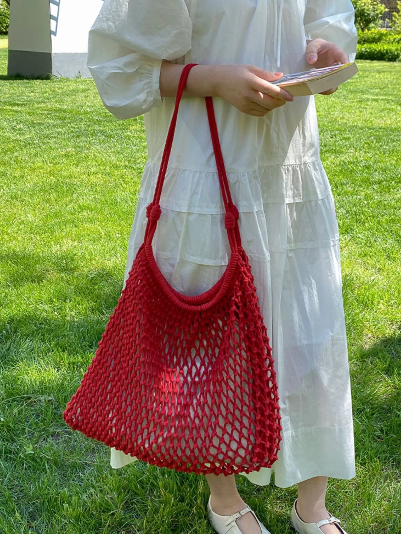 Crochet Knit Shoulder Bag