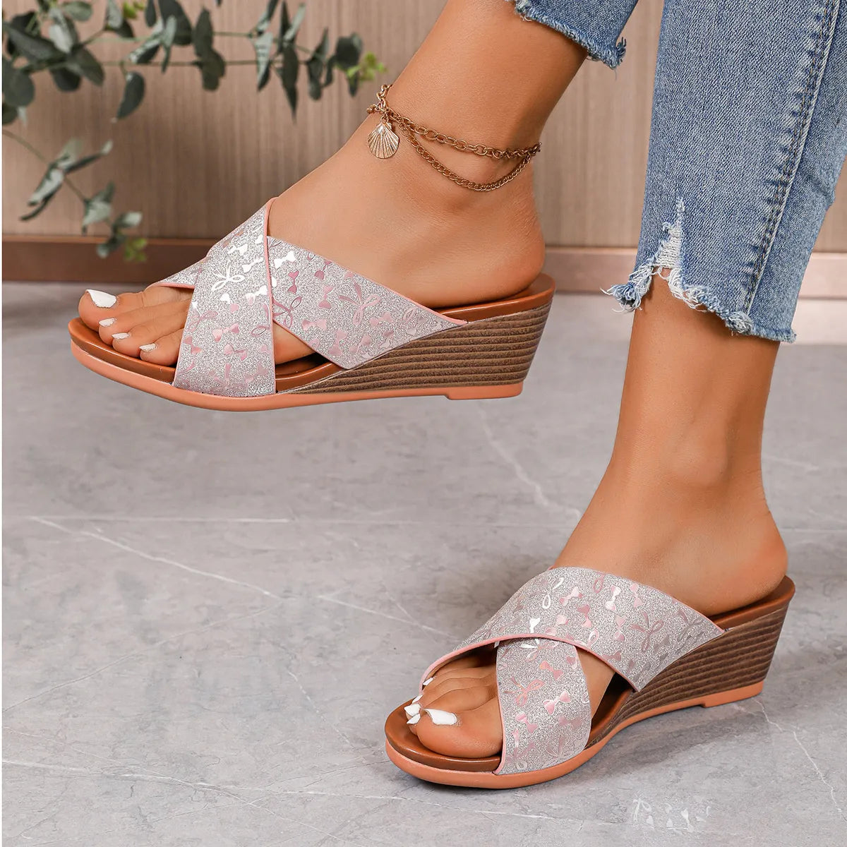 Open Toe Wedge Sandals