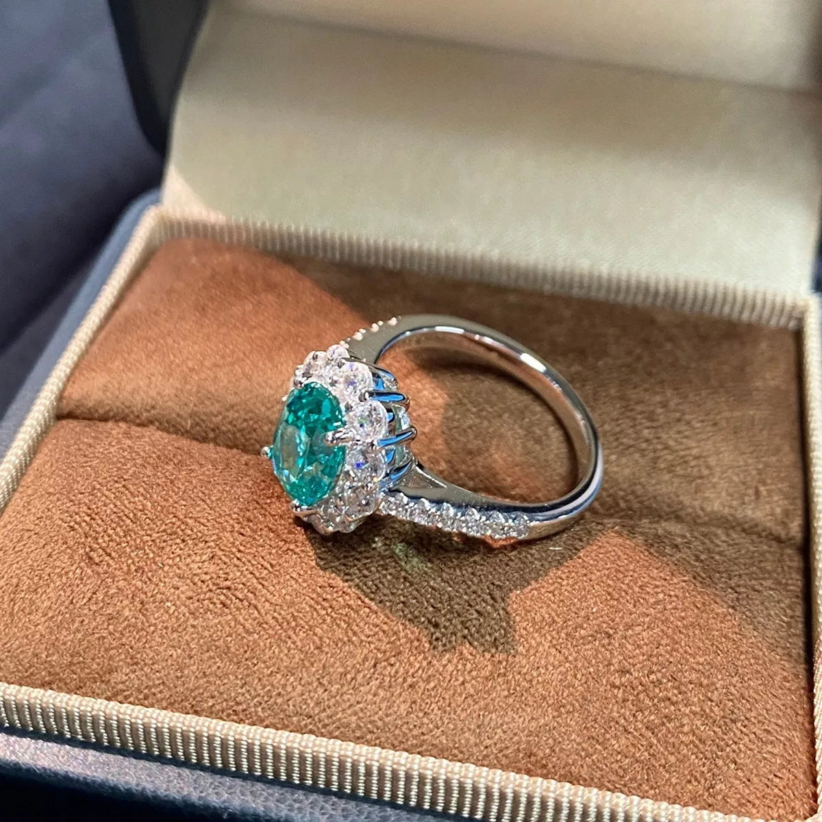 925 Sterling Silver Emerald Ring