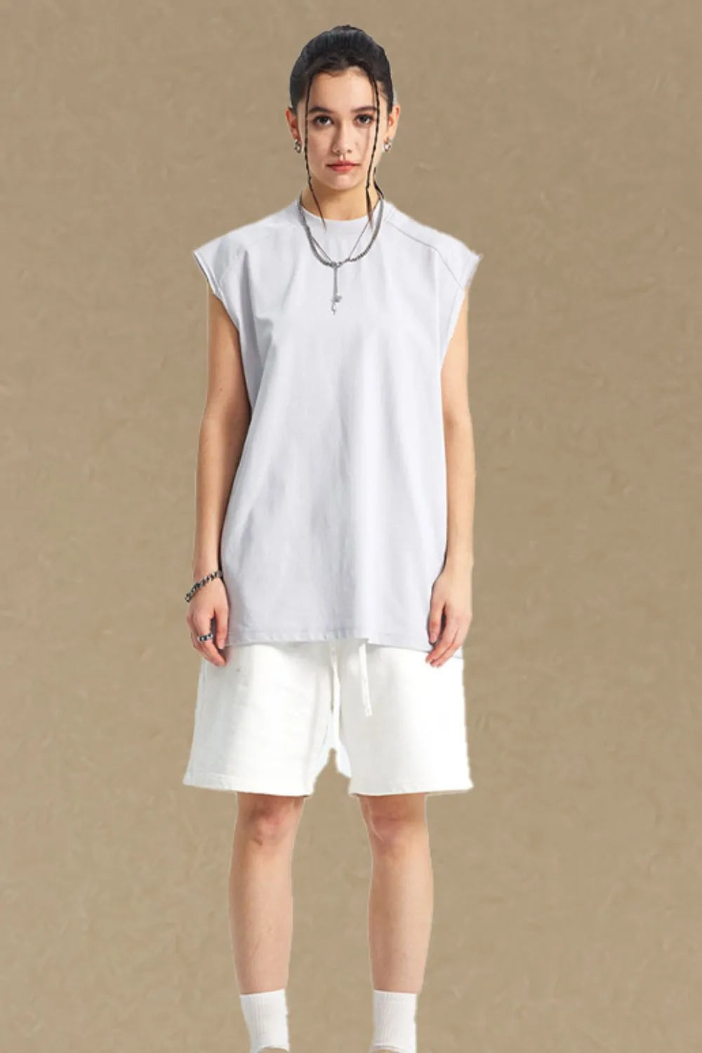 Men's Solid Color Round Neck Tank