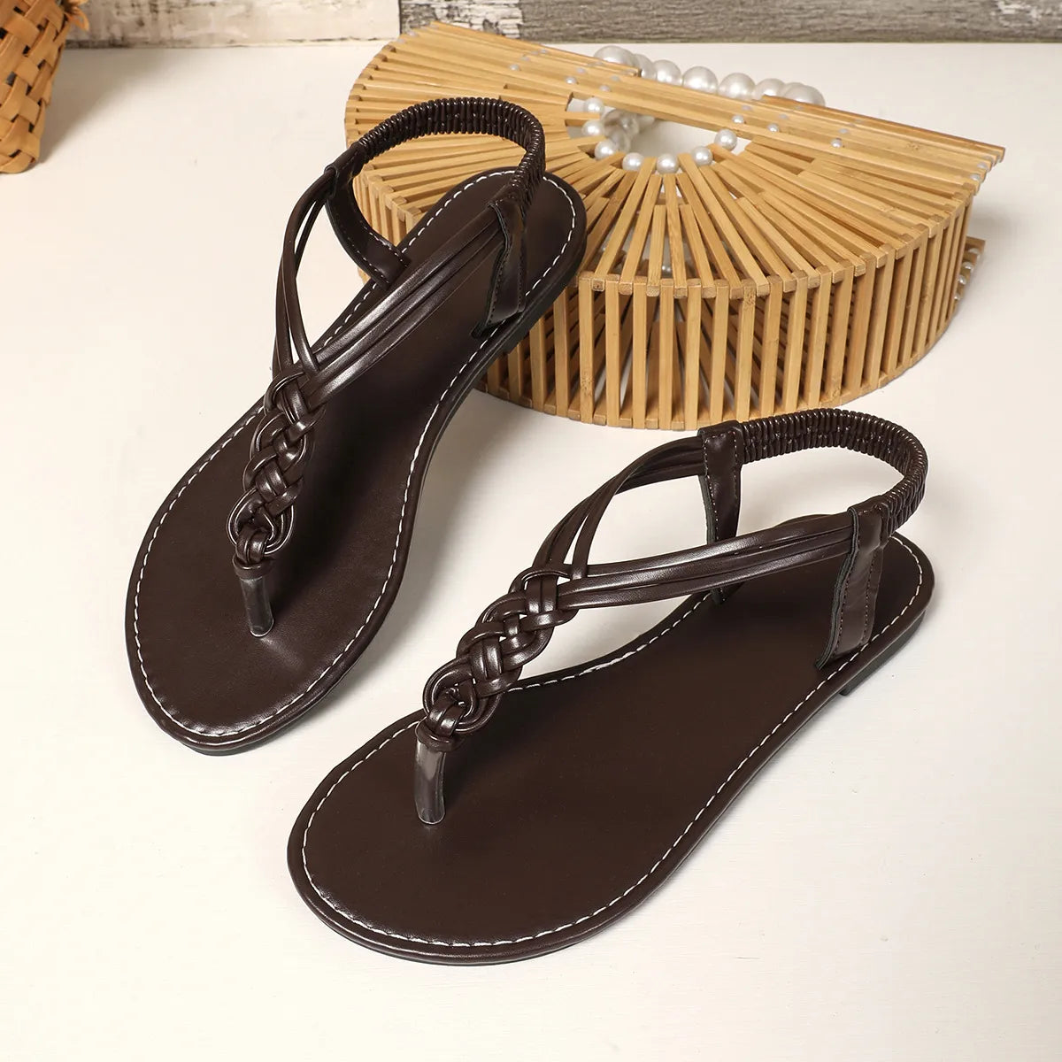 Toe Post Flats Sandals