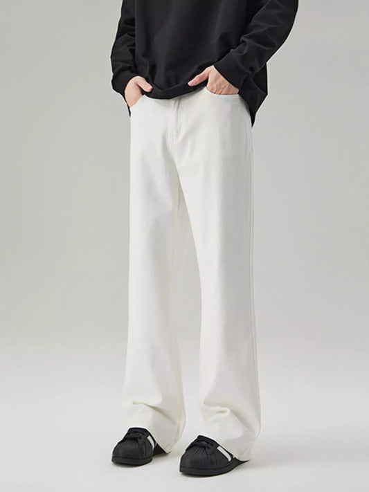 Men's Full Size Wide Leg Casual Jeans Plus Size