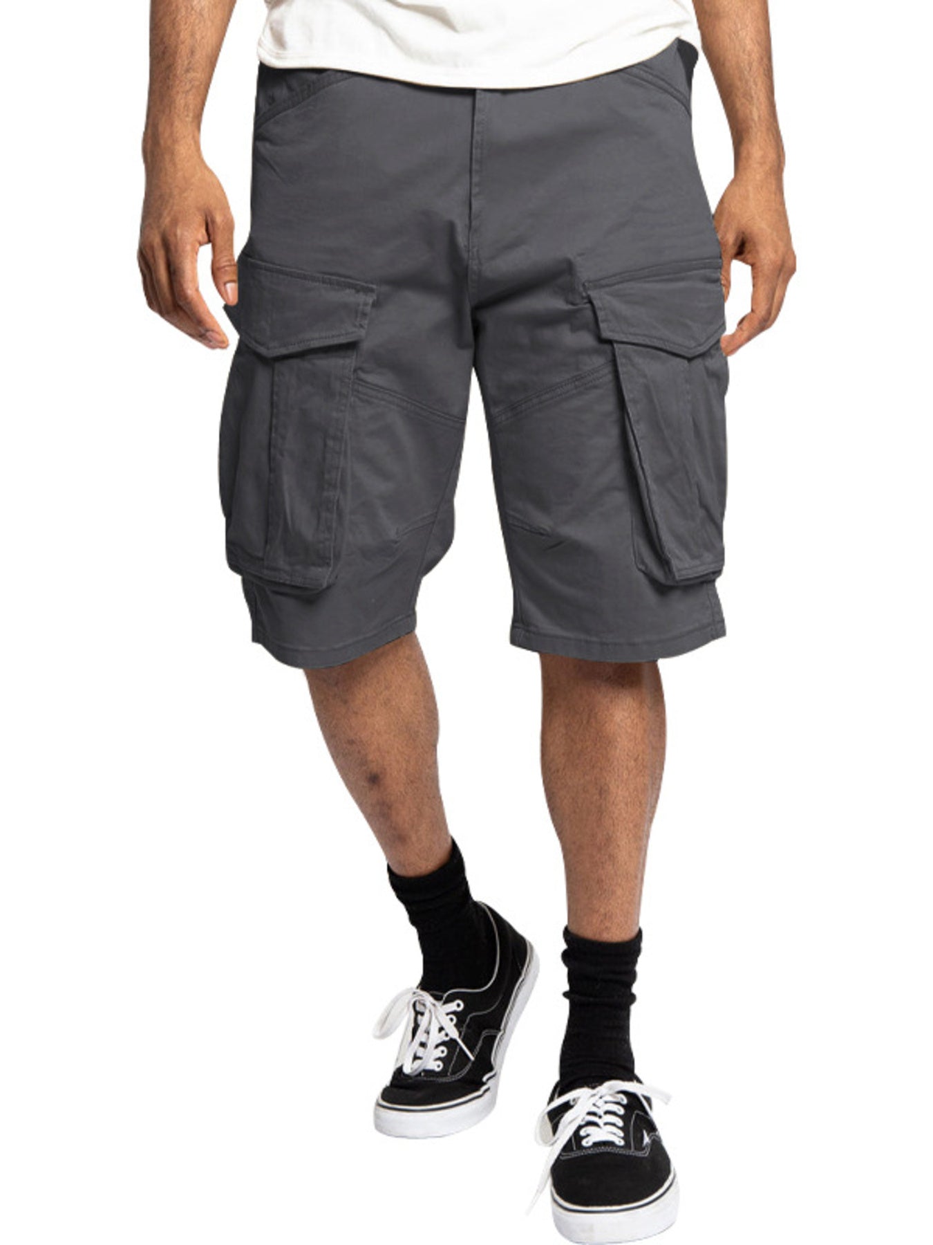 Men's Full Size Cargo Shorts with Multiple Pockets Plus Size