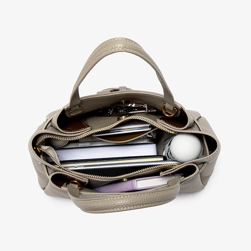 Leather Top Handle Handbag