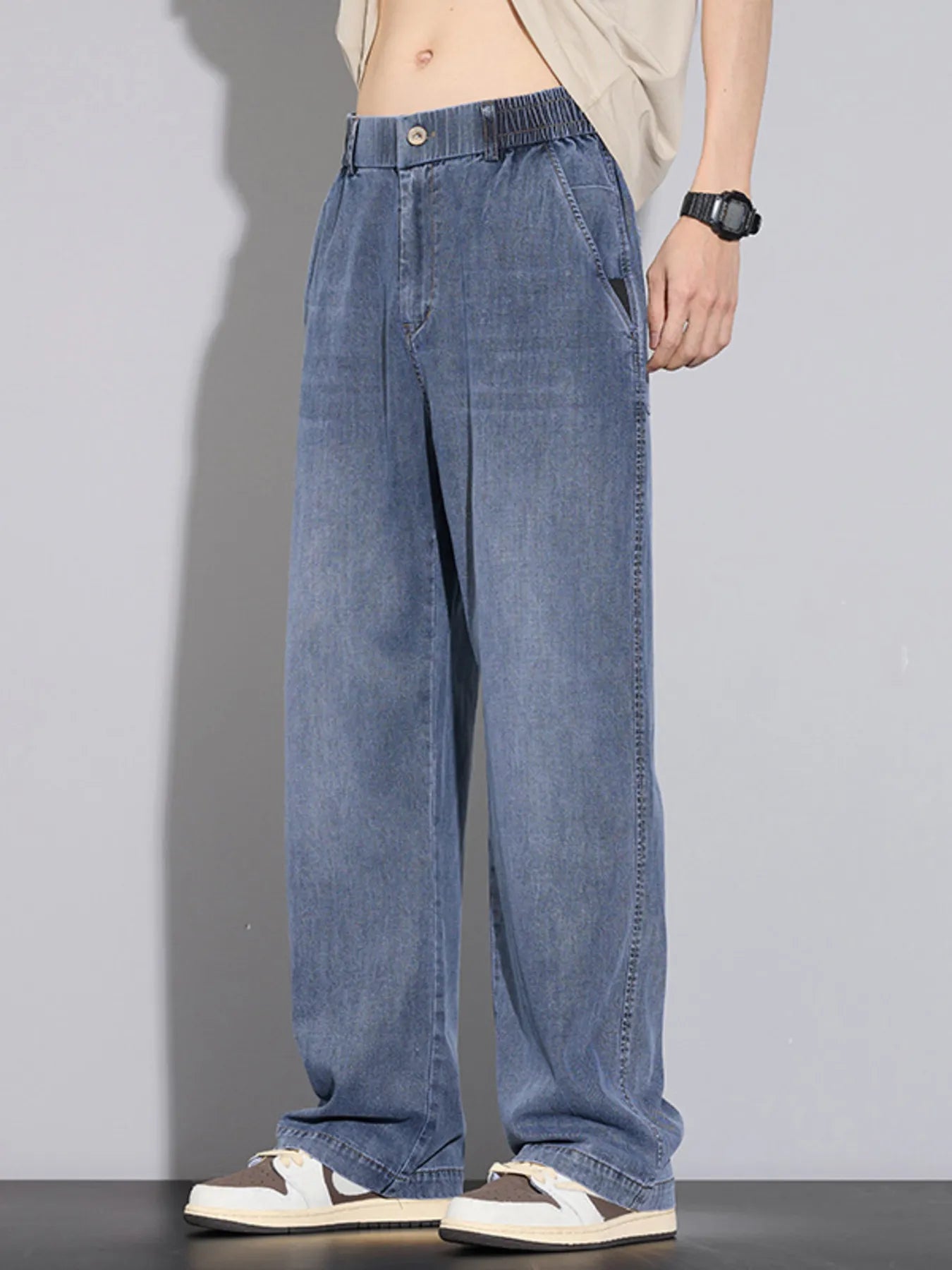 Men's Wide Leg Relaxed Fit Jeans