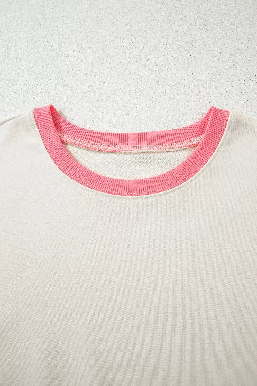 Color-Block Striped Crew Neck Sweatshirt