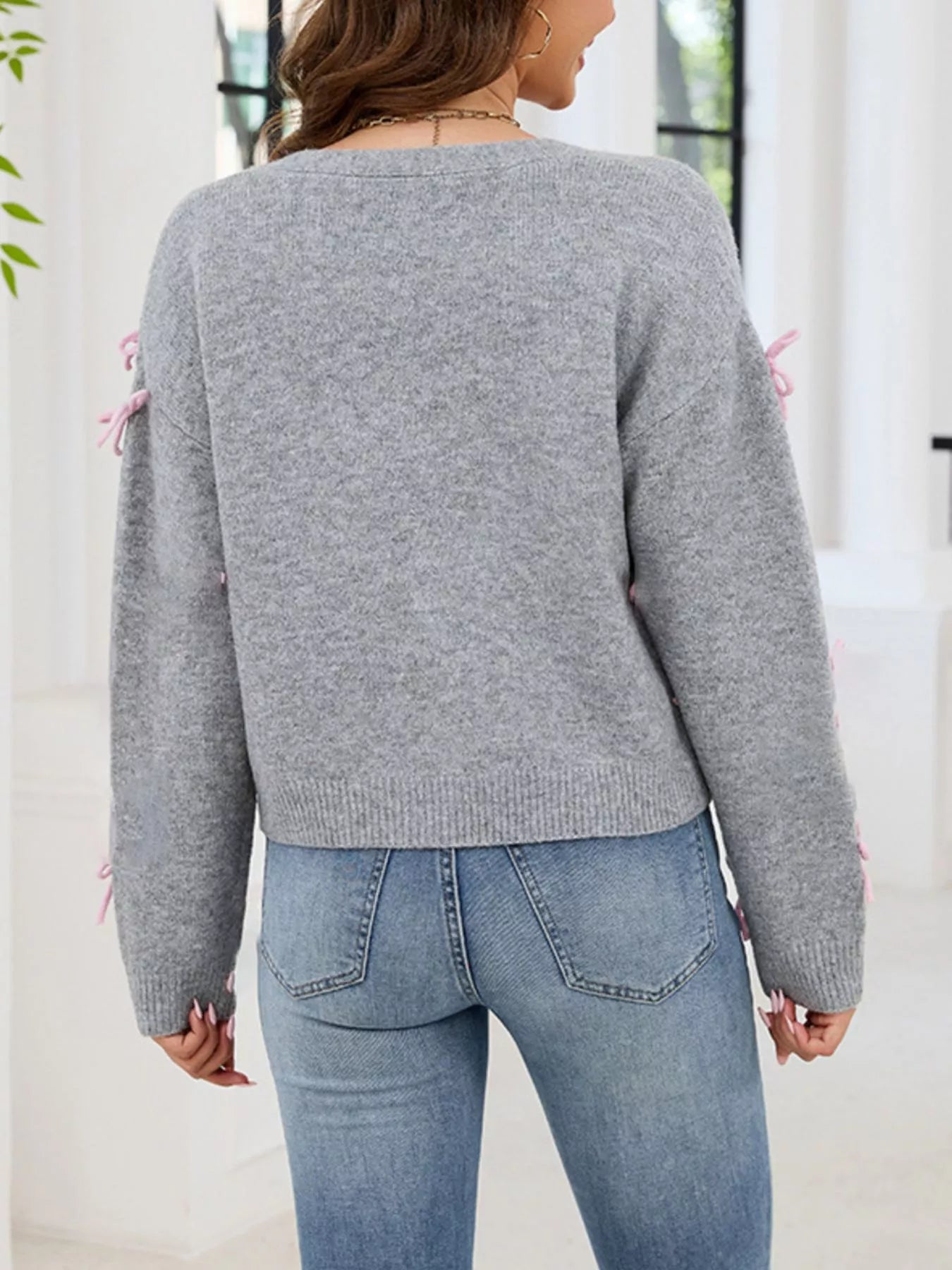 Bow Button Up Cardigan