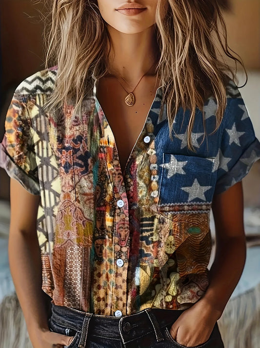 Button-Up Short Sleeve Shirt