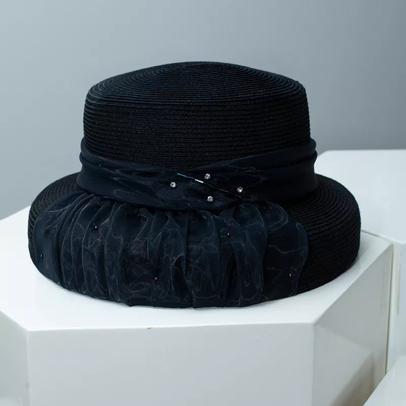 Straw Hat with Ribbon