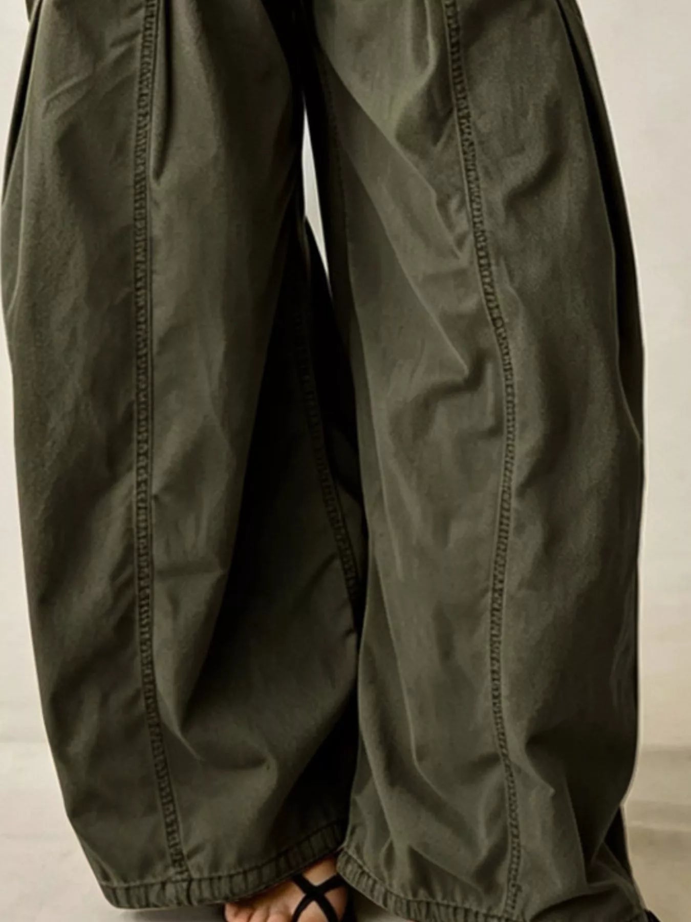 High-Waisted Cargo Wide-Leg Pants