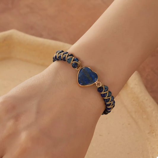 Heart Charm Beaded Bracelet