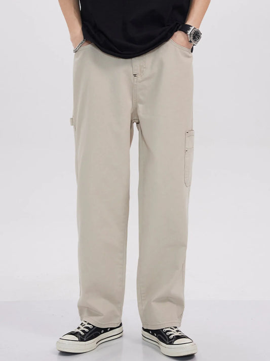 Men's Full Size Relaxed Fit Cargo Jeans Plus Size