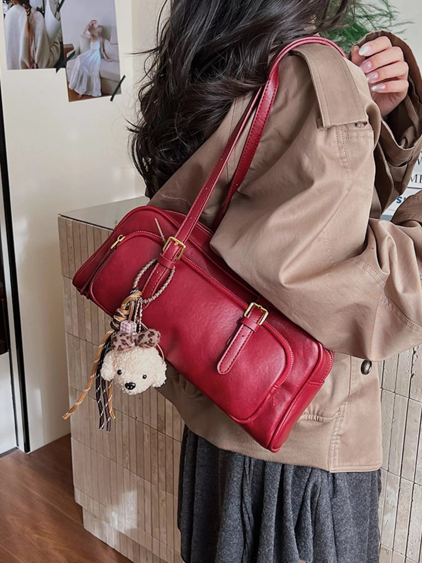 PU Leather Shoulder Bag
