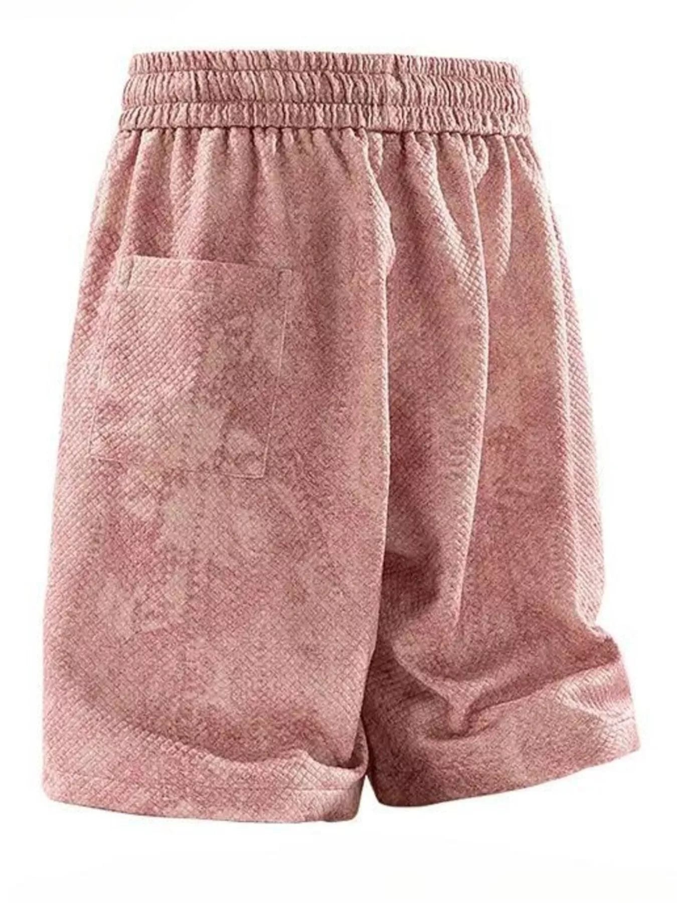 Men's Plus Size Snake Print Drawstring Shorts