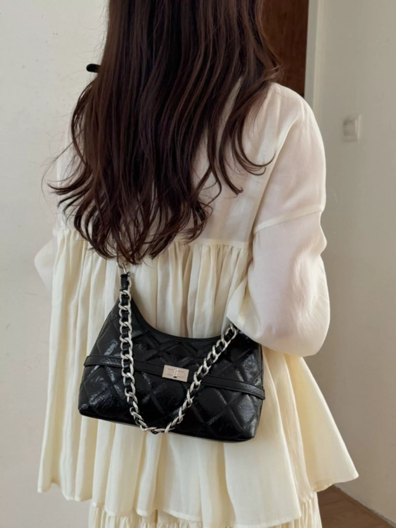 Quilted Chain Crossbody Bag