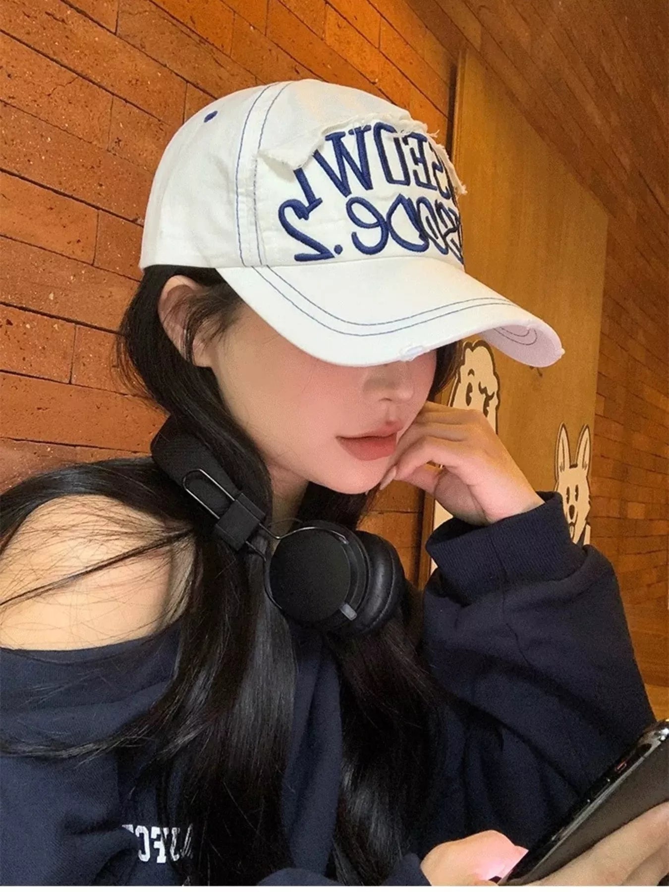 Letter Embroidered Baseball Cap