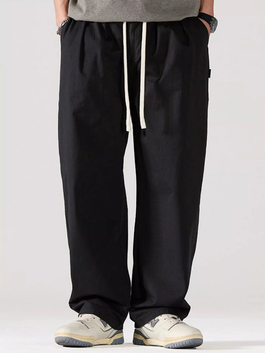 Men's Full Size Casual Loose Fit Drawstring Pants Plus Size