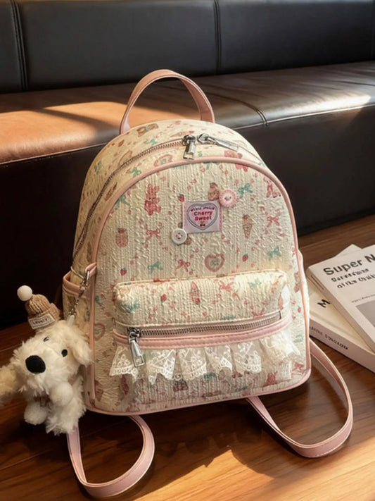 Lace Detail Backpack Bag