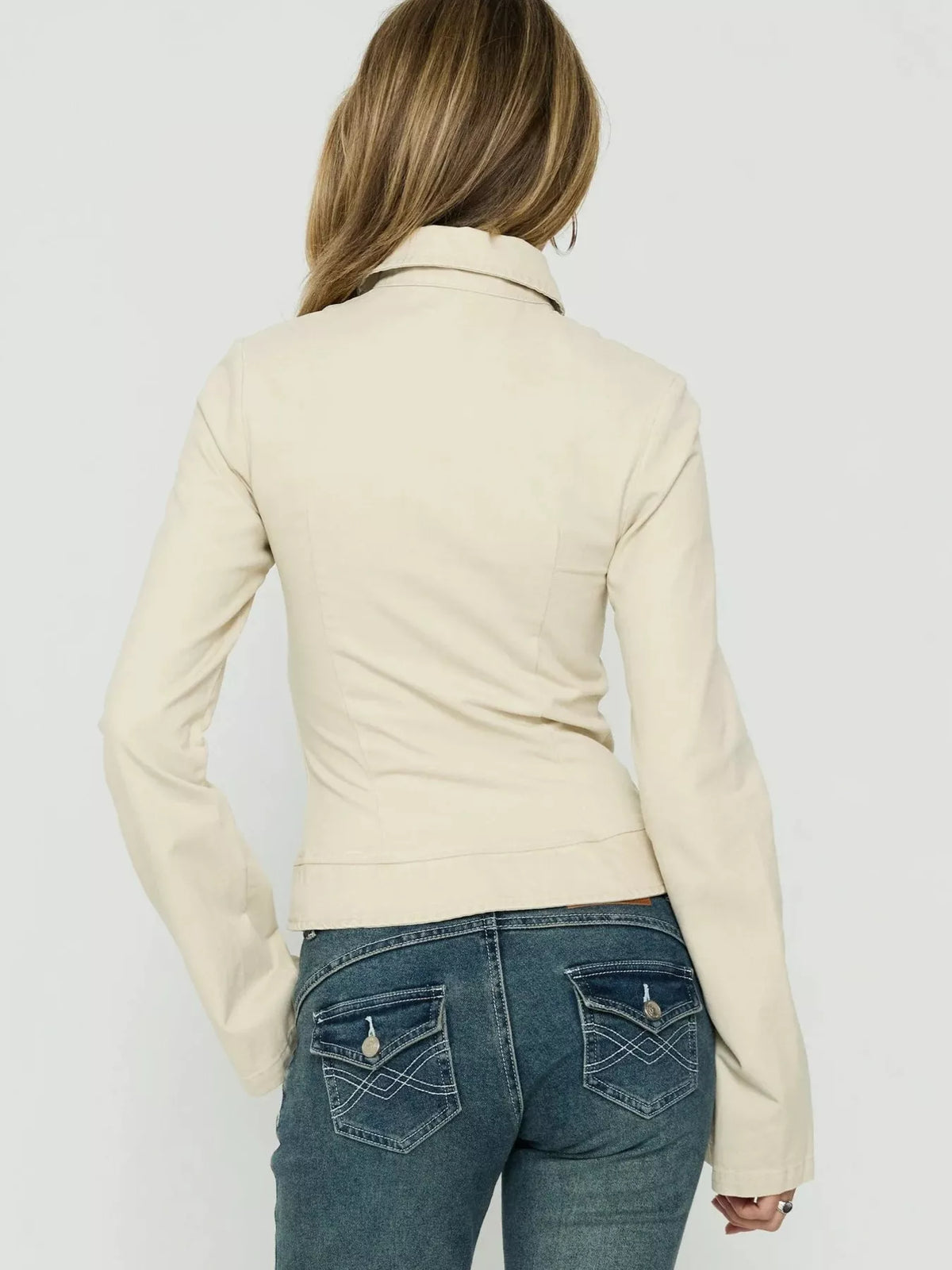 Slim-Fit Utility Zip-Up Cropped Jacket