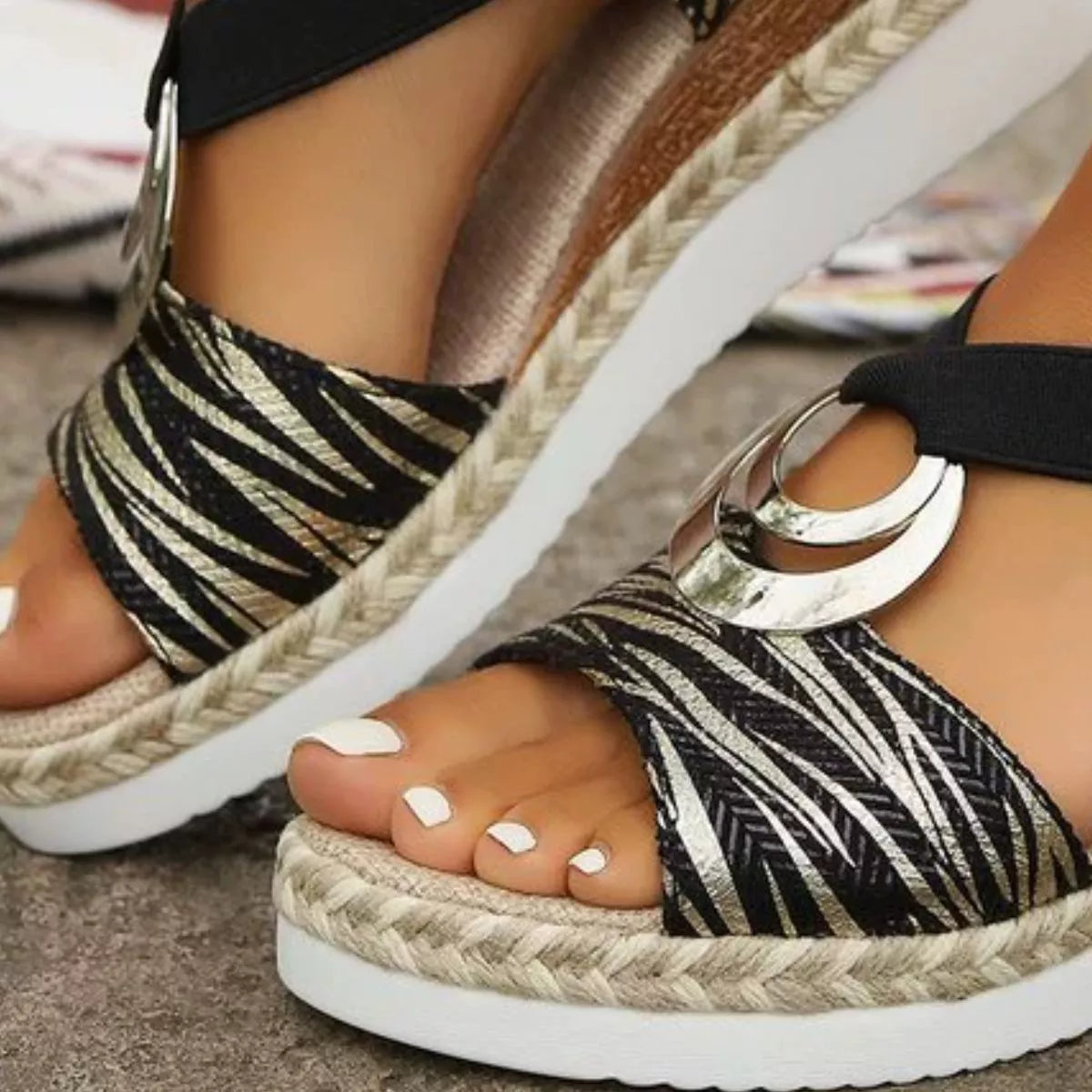 Open Toe Wedge Sandals