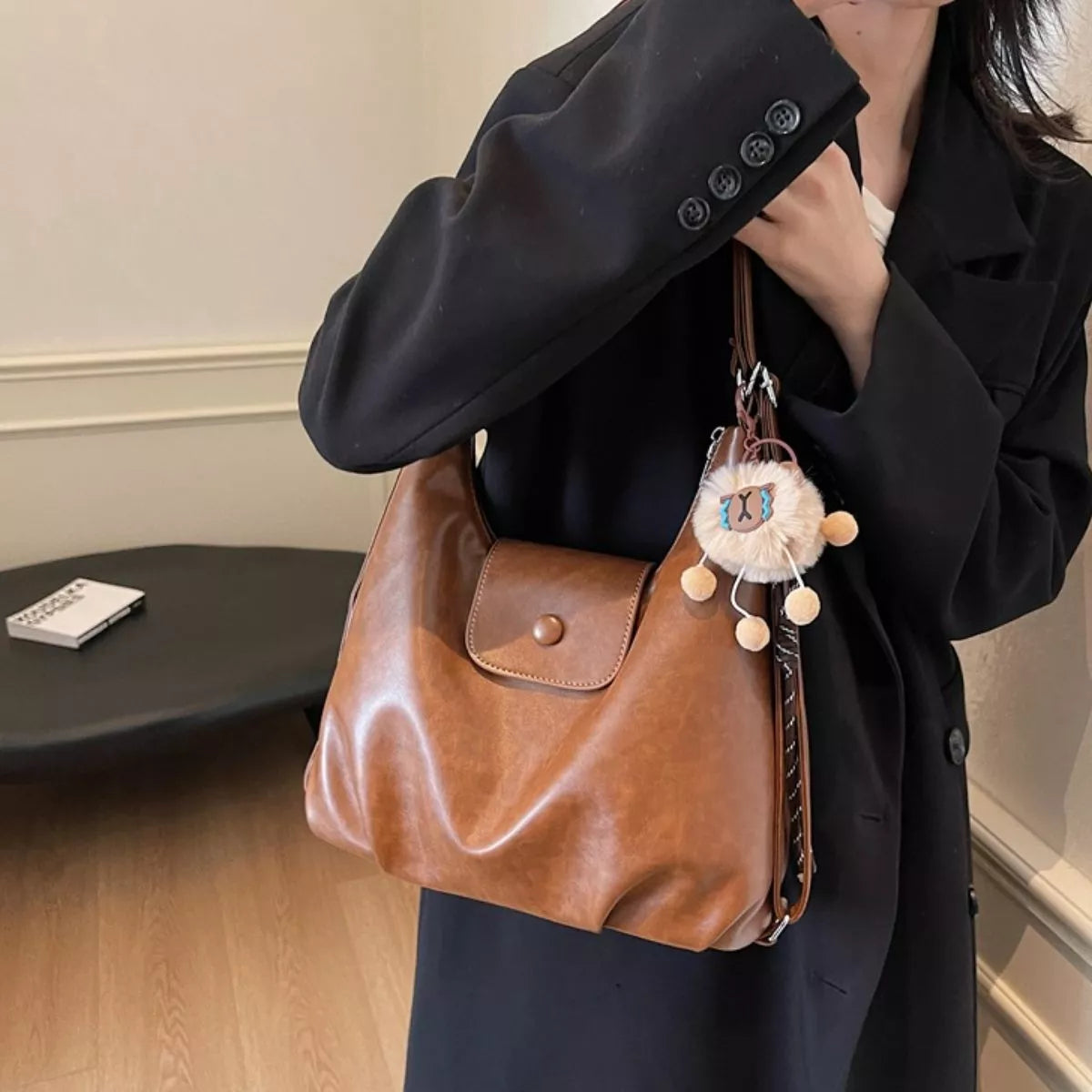 PU Leather Shoulder Bag