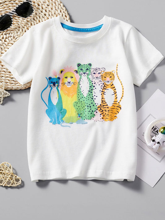 Children's Animal Graphic Casual T-Shirt