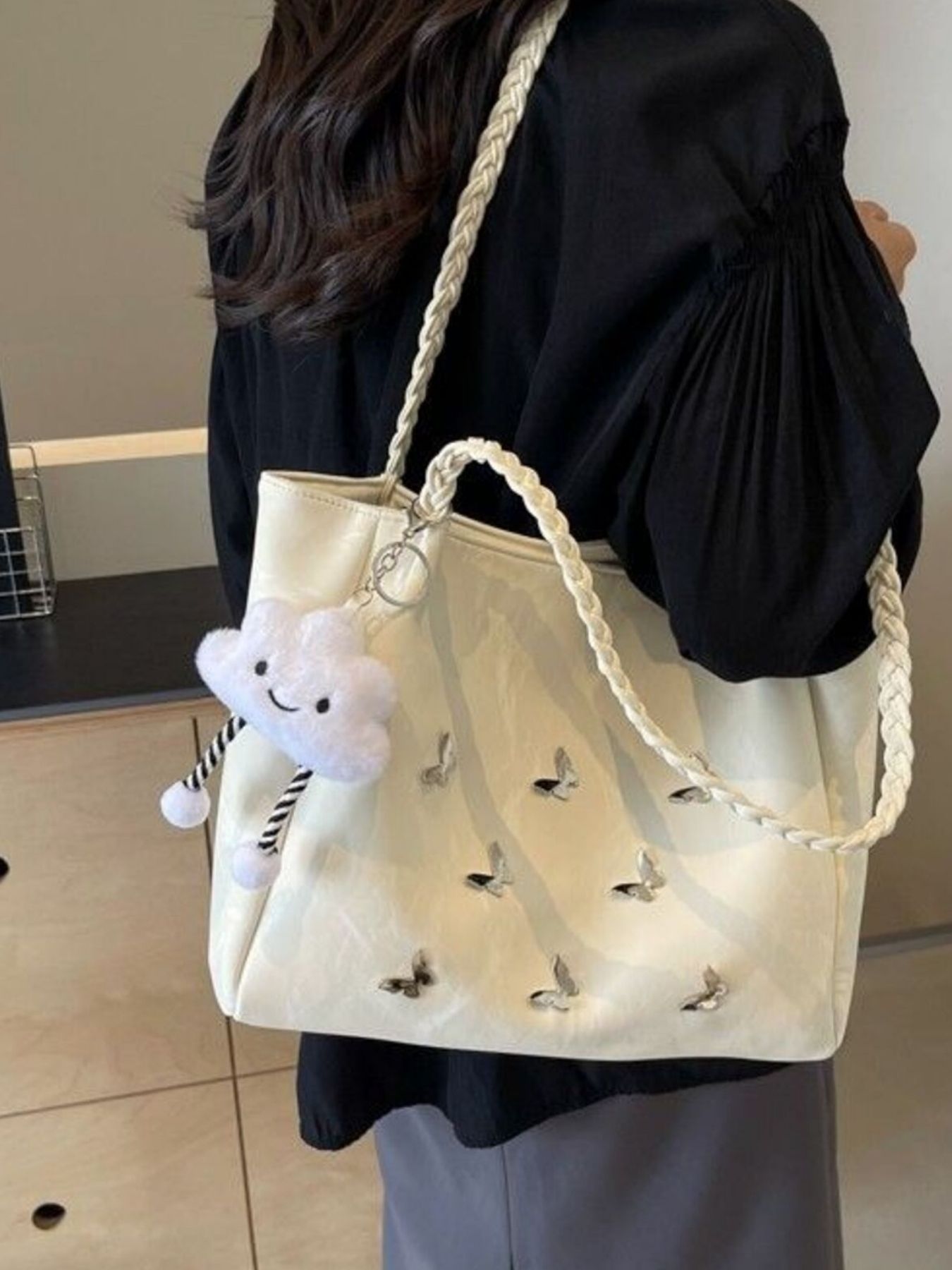 Butterfly Pattern Tote Bag