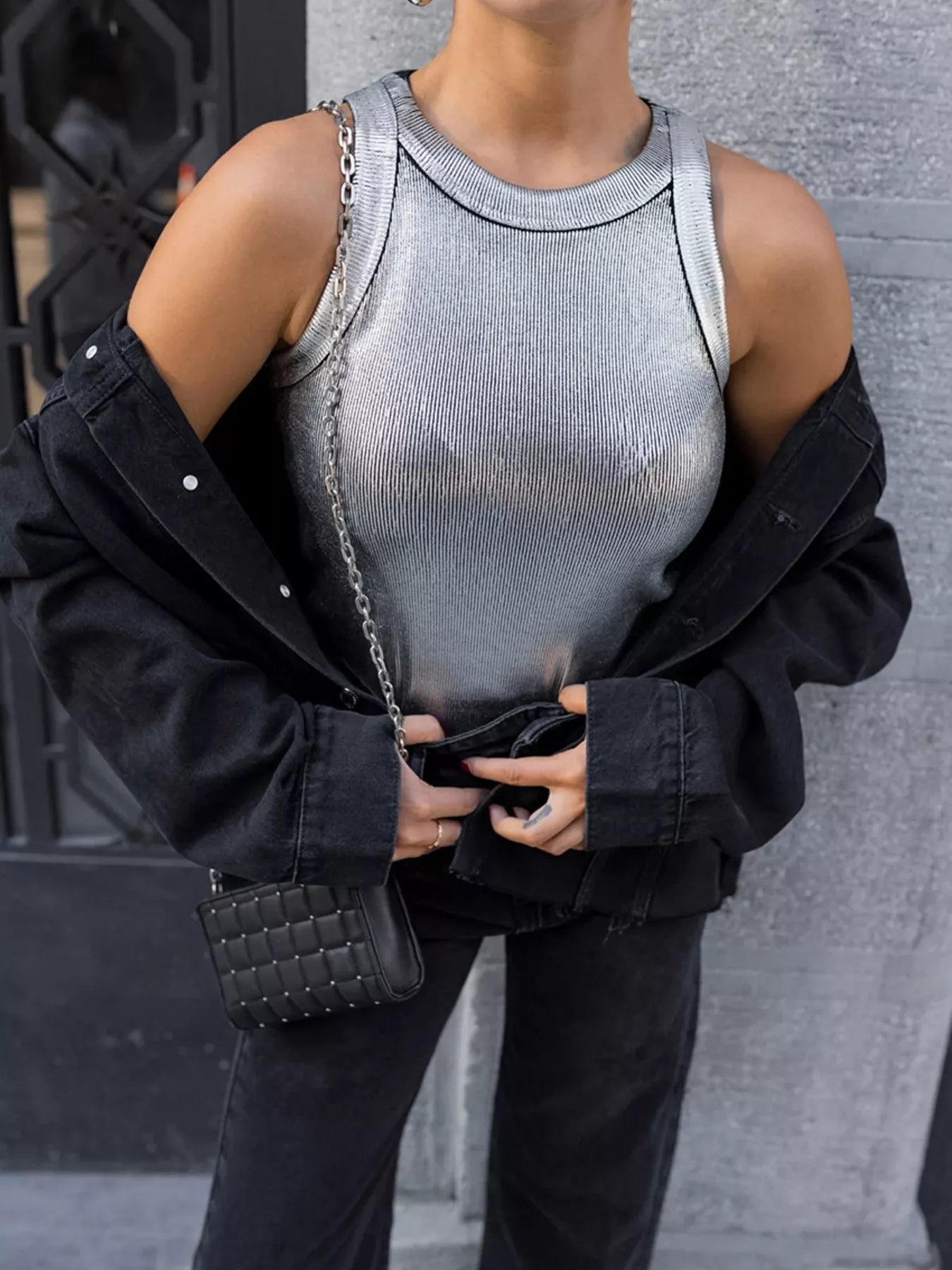 Ribbed Racerback Tank Top
