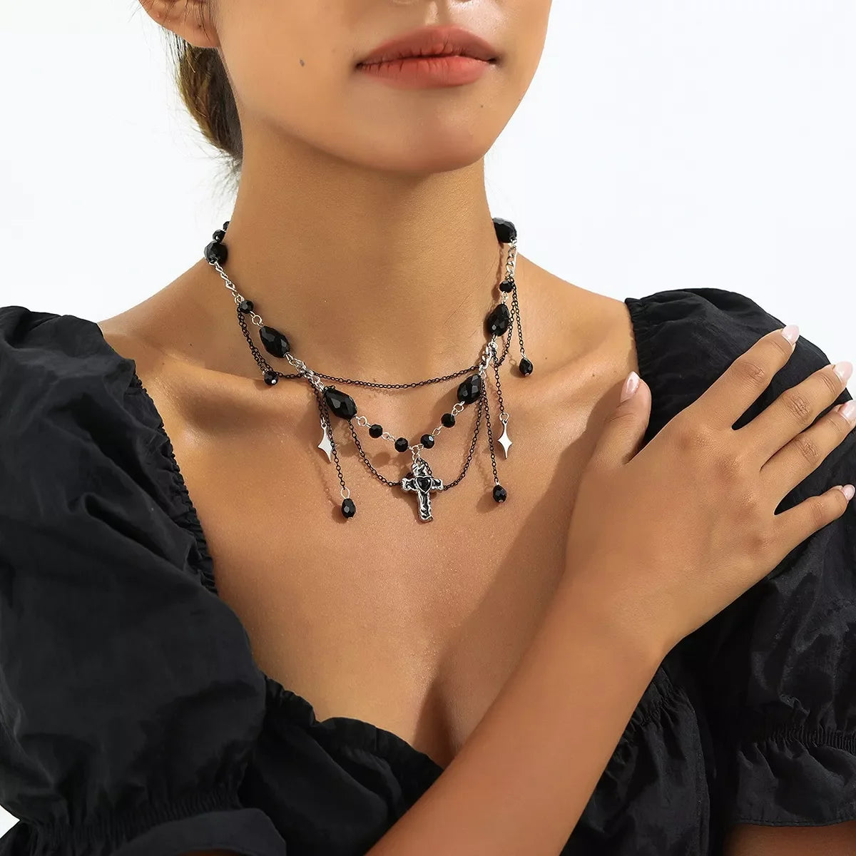 Gothic Cross Pendant Necklace