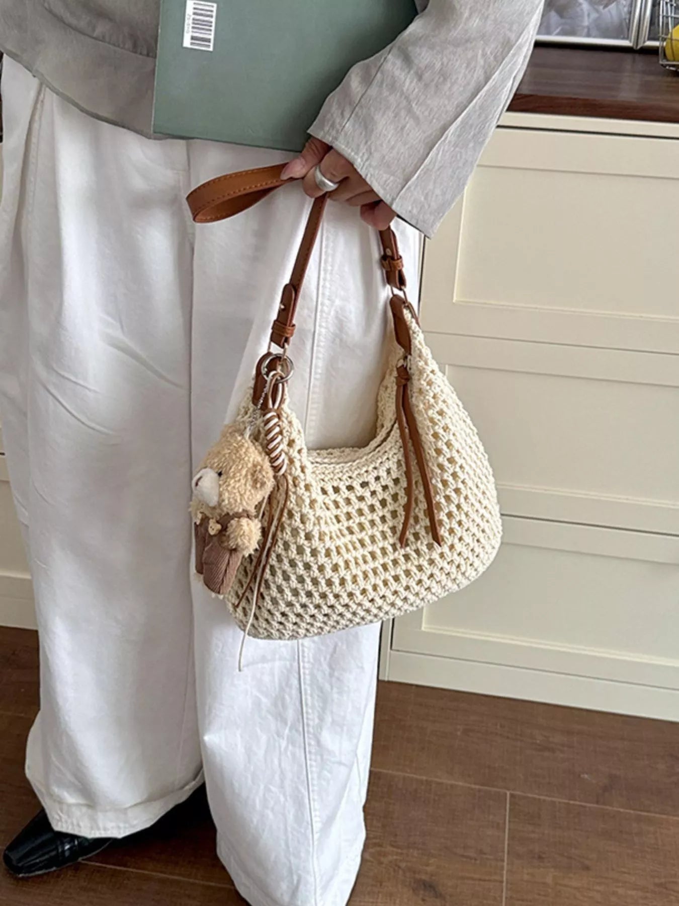 Crochet Knit Crossbody Bag