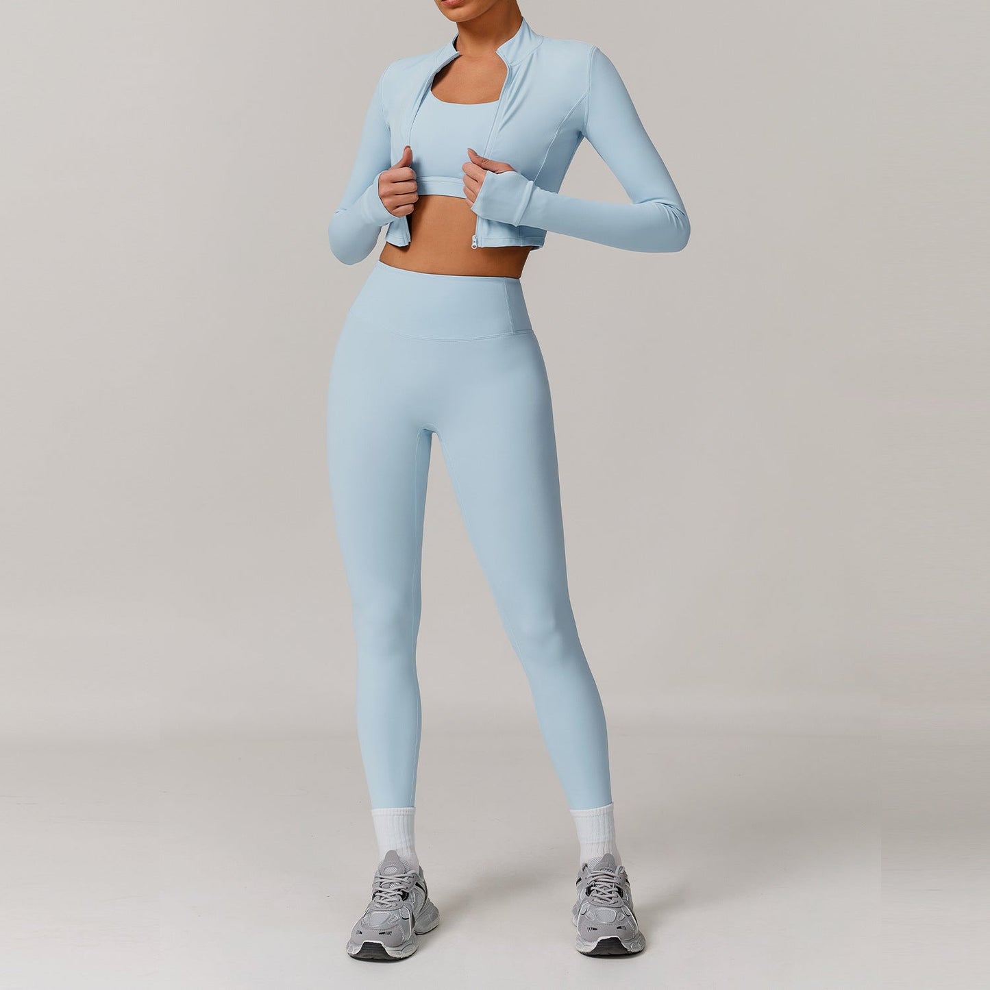 Women's High-Waist Three-Piece Activewear Set