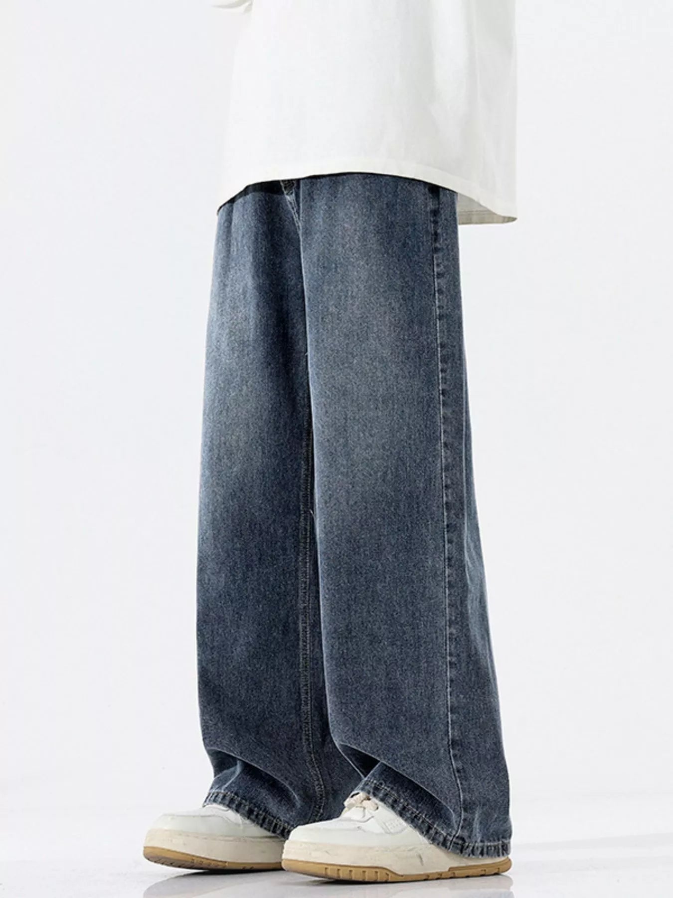 Men's Full Size Wide-Leg Relaxed Fit Jeans Plus Size