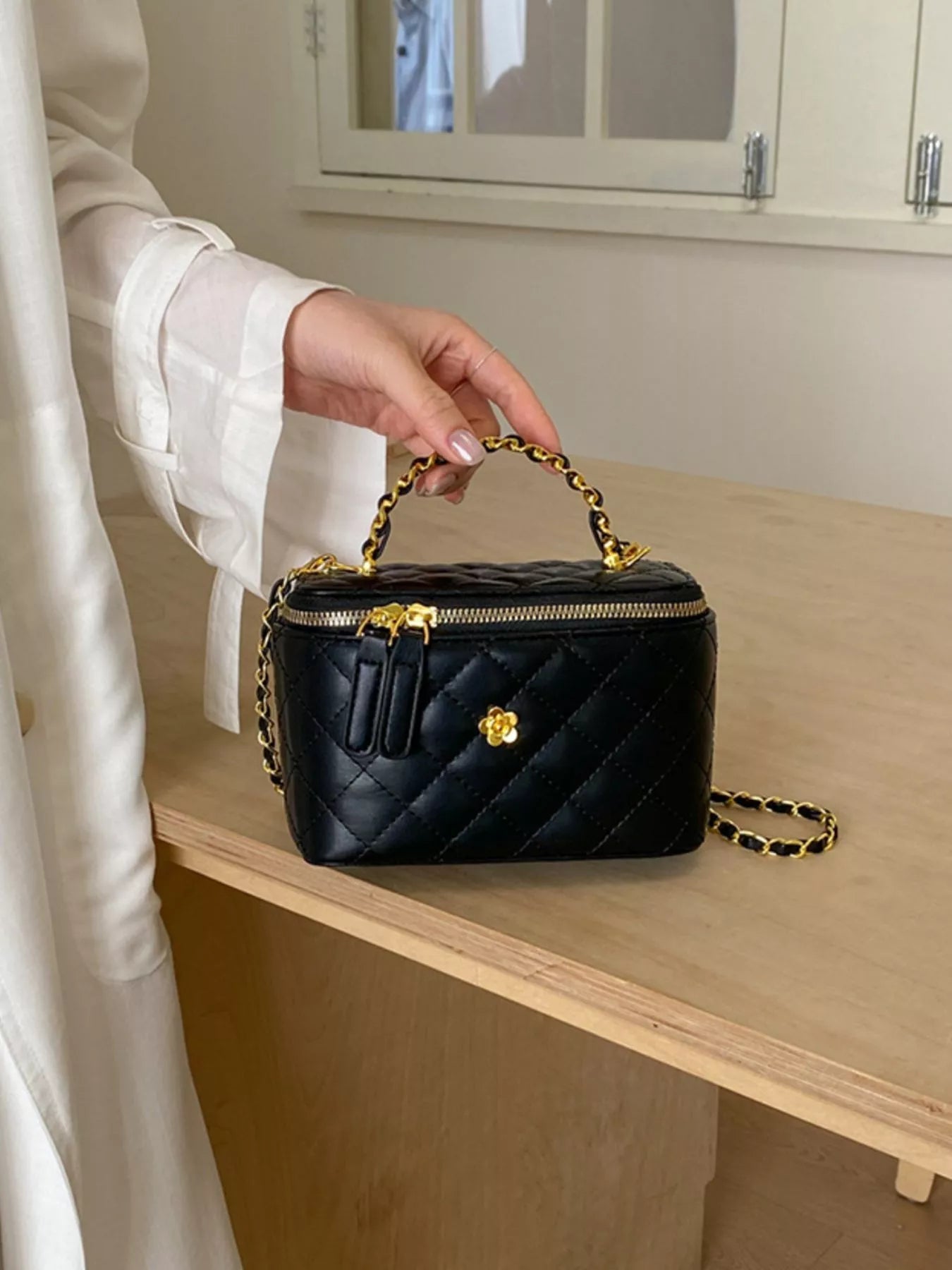 Quilted Chain Crossbody Bag