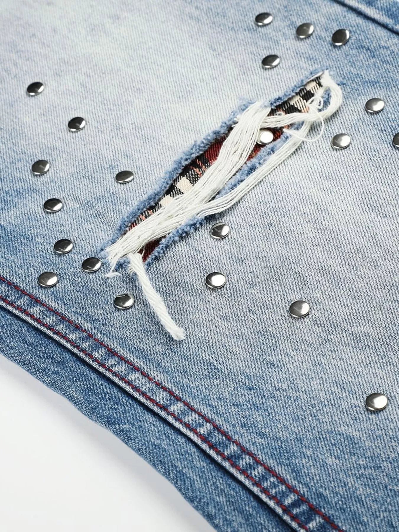 Men's Distressed Wide-Leg Jeans