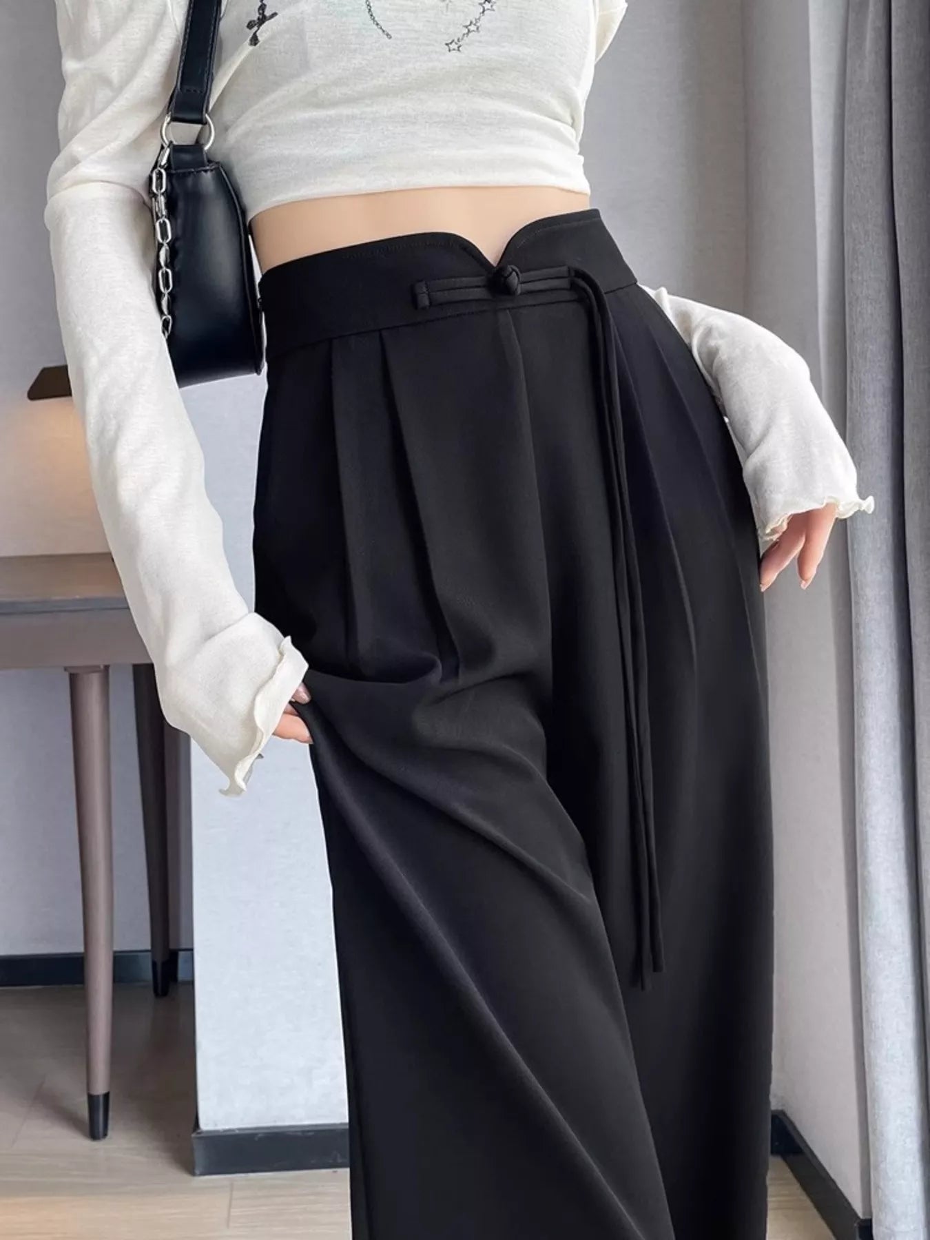 High-Waisted Wide-Leg Pants