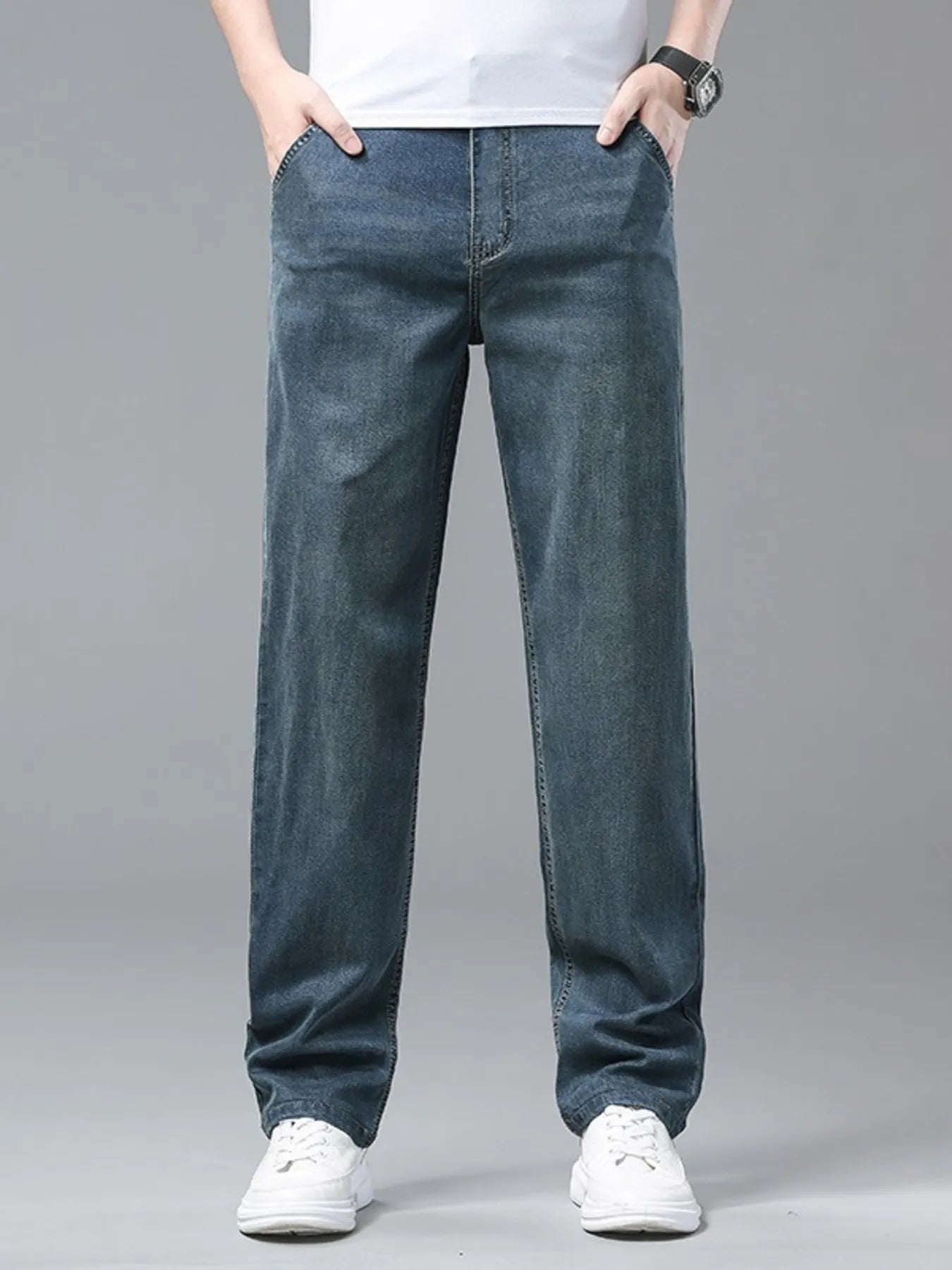 Men's Washed Straight Fit Comfort Pants