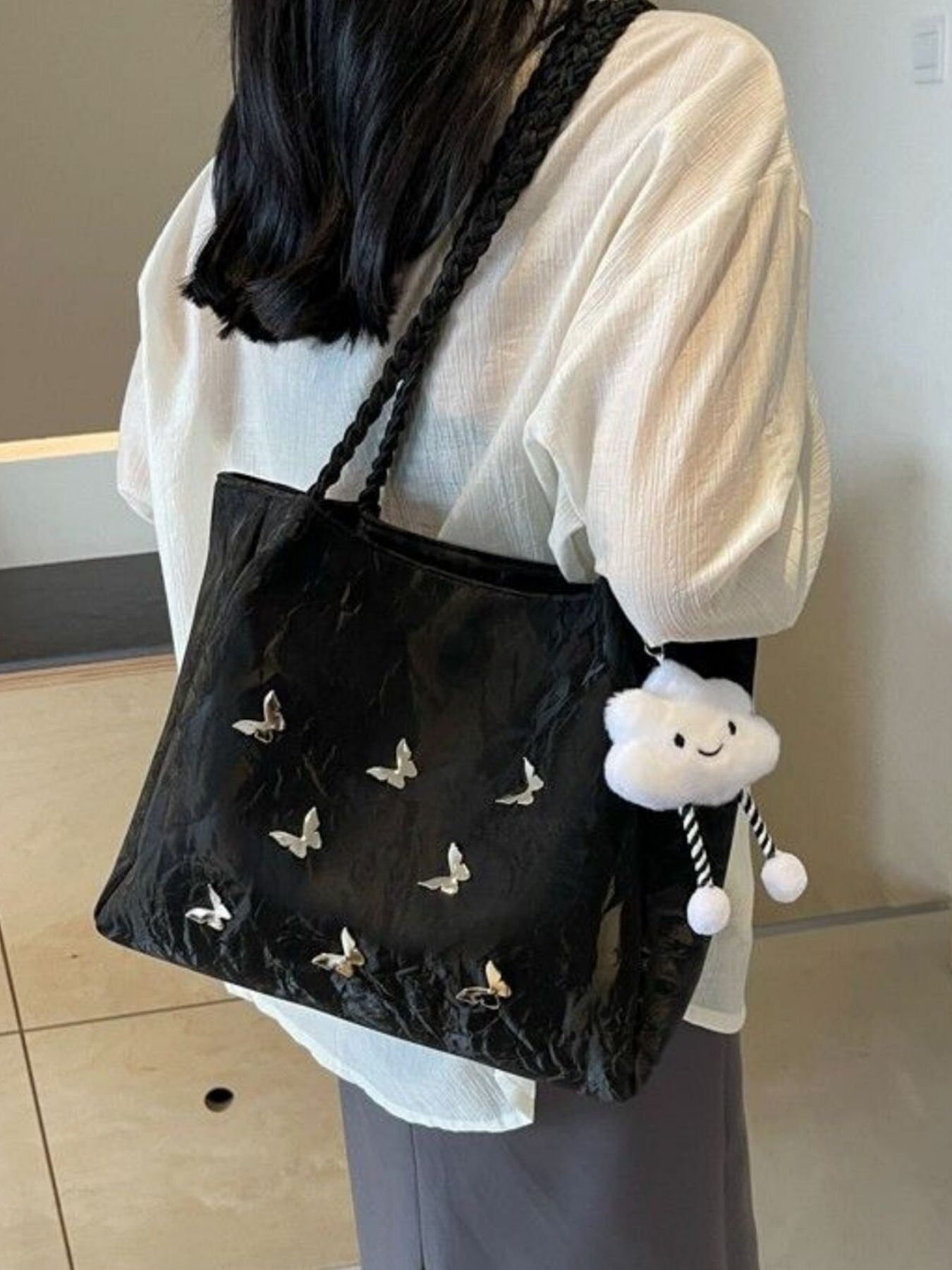 Butterfly Pattern Tote Bag