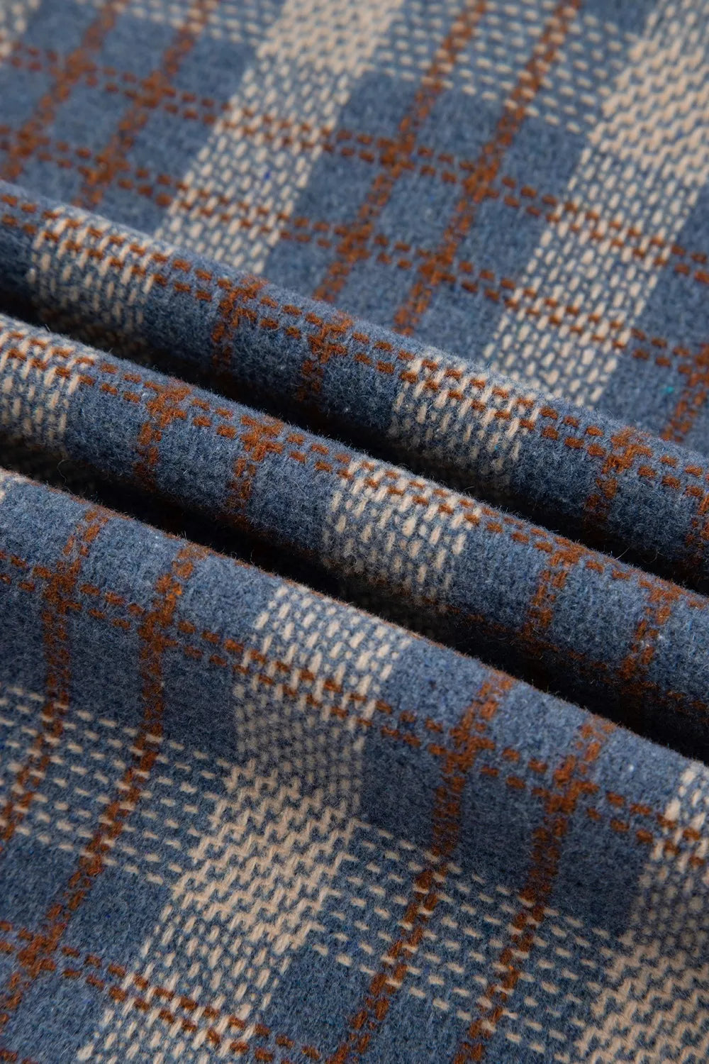 Plaid Corduroy Patchwork Collared Zip Up Snap Button Jacket