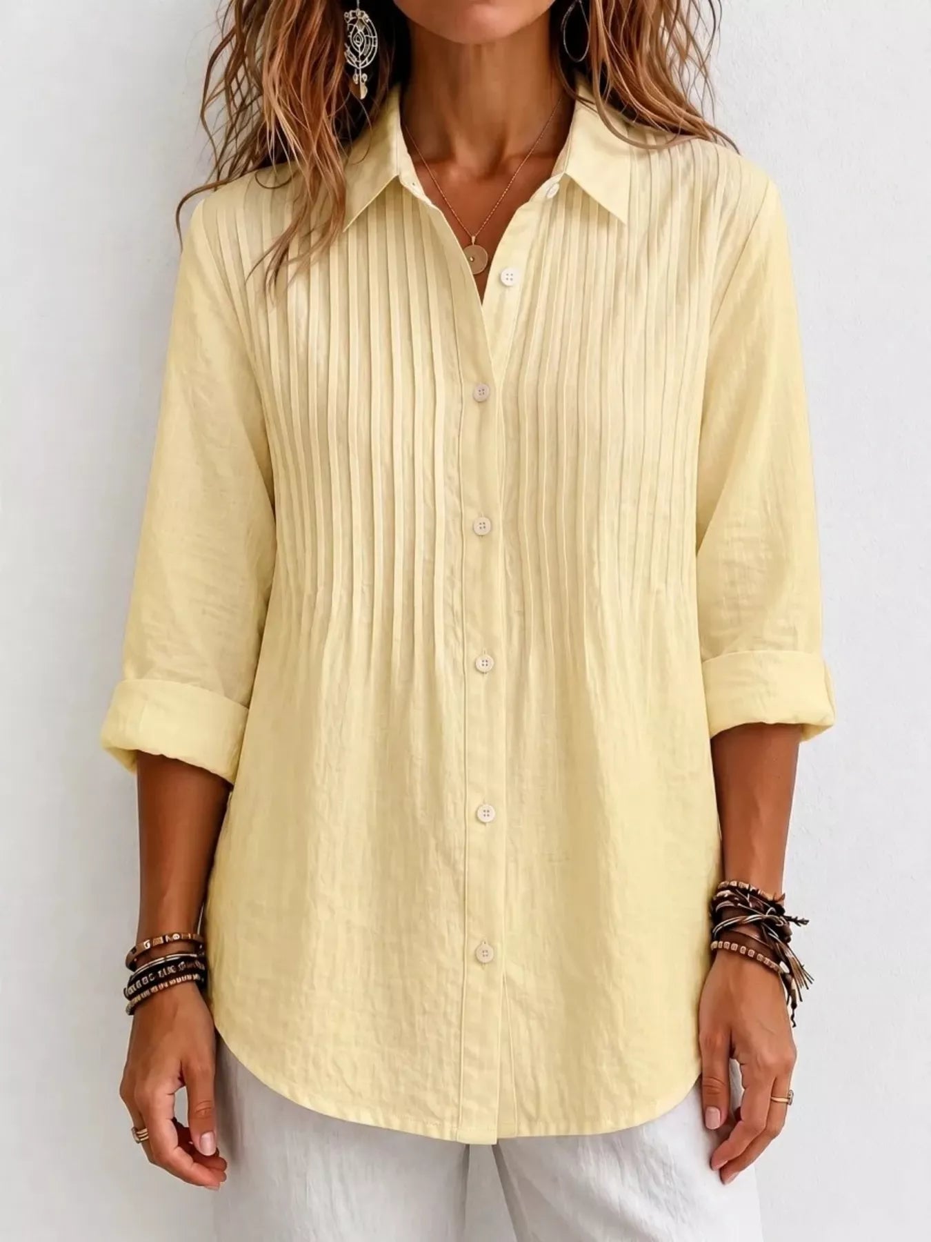 Men's Full Size Button Up Long Sleeve Shirt Plus Size