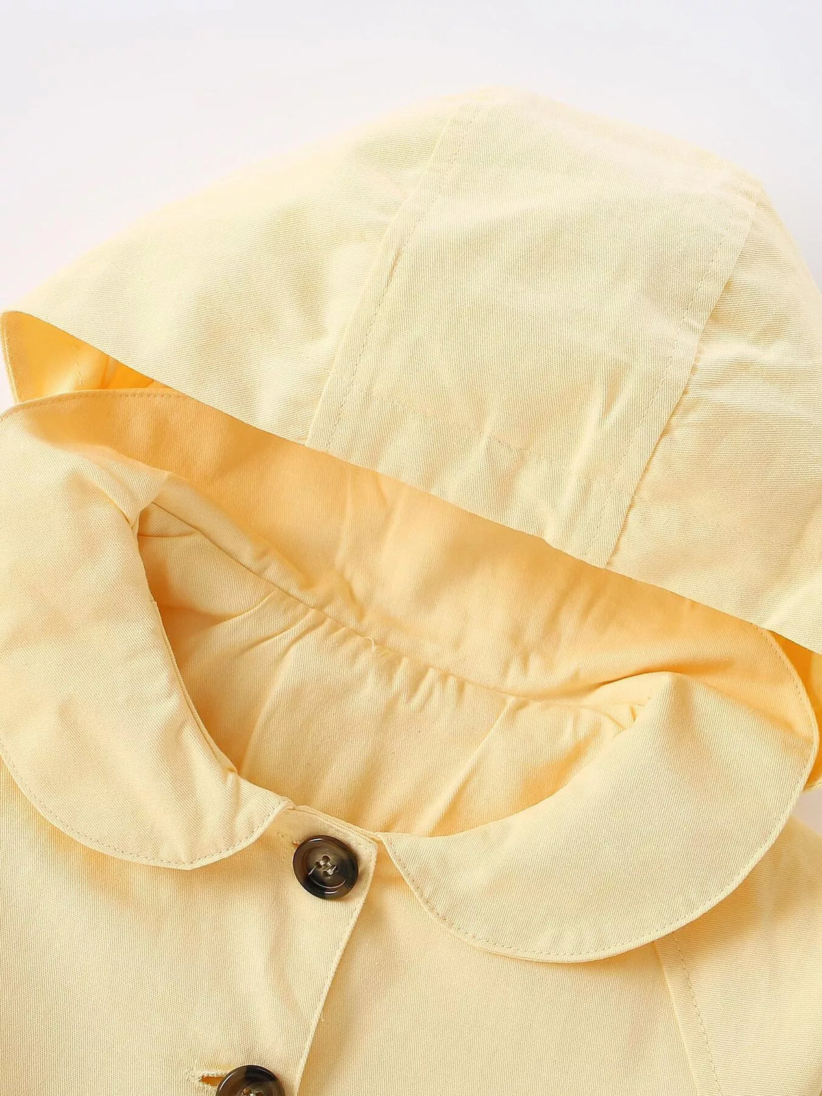 Children's Hooded Peplum Trench Coat