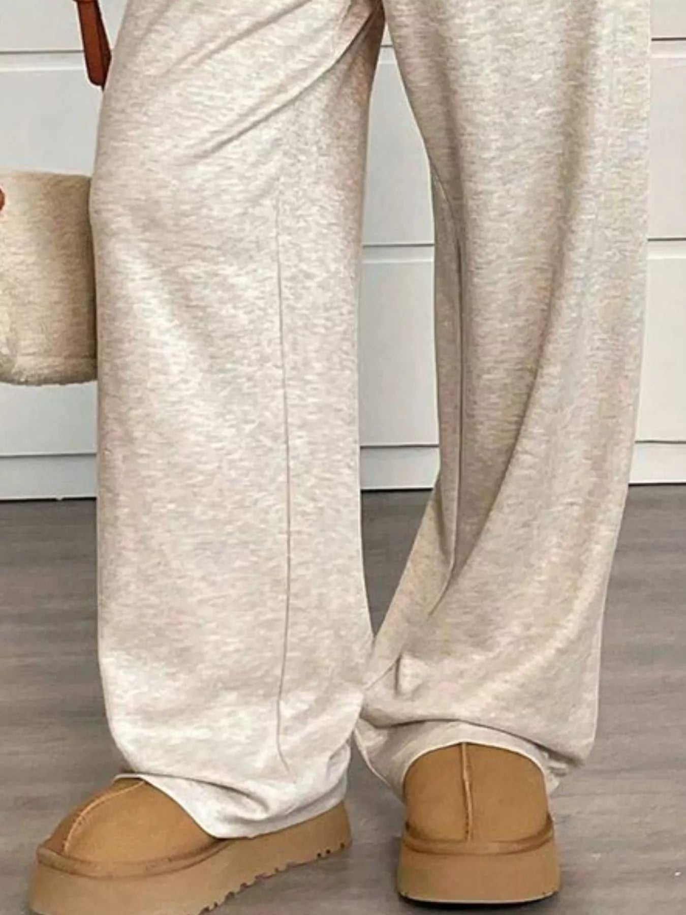 High-Waisted Wide-Leg Pants with Drawstring