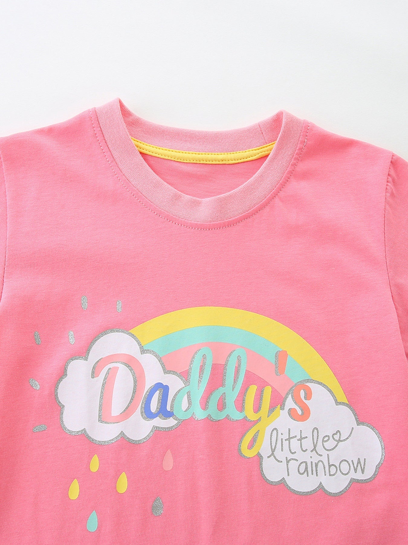 Children's Daddy's Little Rainbow Graphic Tee & Shorts Set