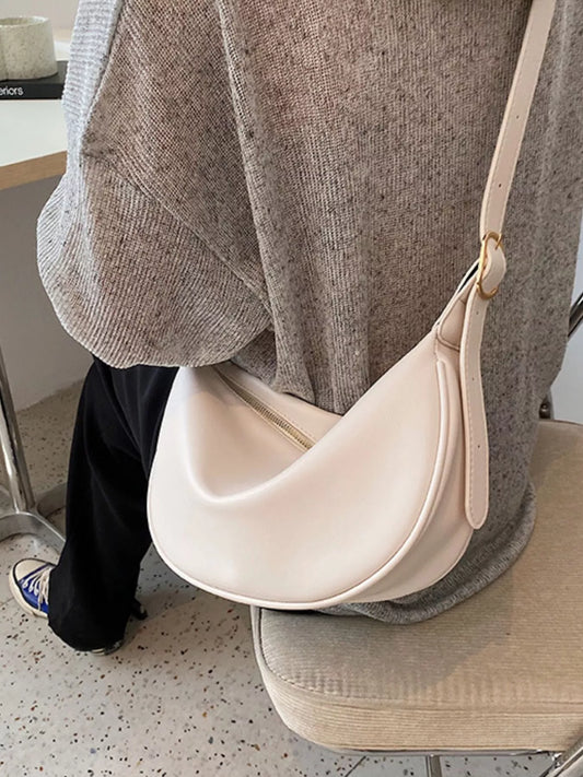 Adjustable Strap Crescent Crossbody Bag