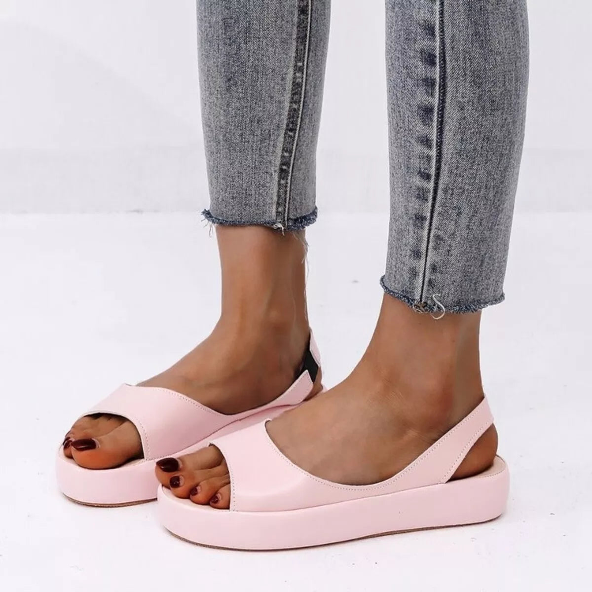 Peep Toe Platform Sandals